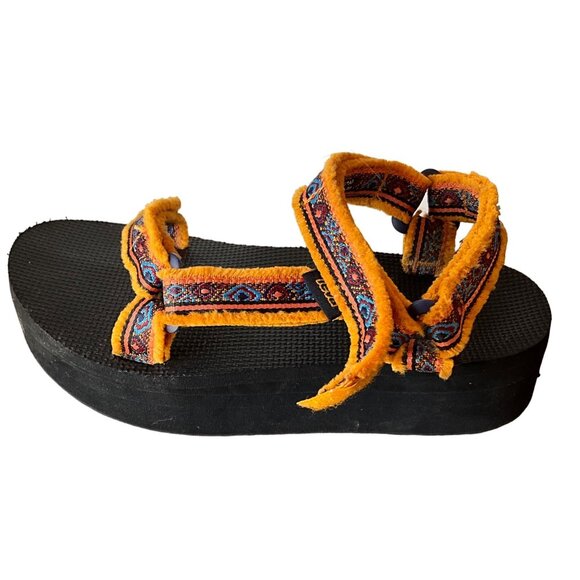 Teva Flatform Universal Maressa Womens Sandals Sunflower Multi Size W7 F3019D Mi - Picture 6 of 10